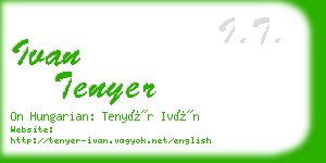 ivan tenyer business card